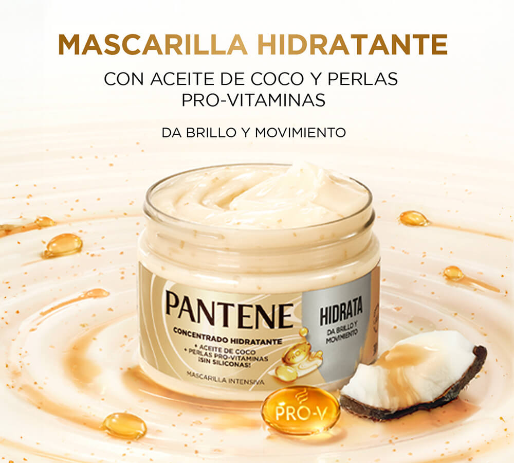 Mascarilla hidratante con aceite de coco para el pelo de Pantene Pro-V Miracles