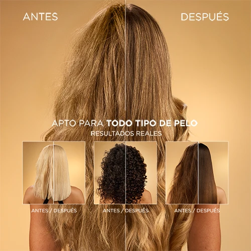 Apto para todo tipo de cabello, comparación de tipos de cabello antes y después de usar productos Molecular bond repair