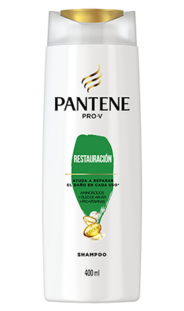 Shampoo Pantene Restauración con aceite de argán para reparar el daño del cabello
