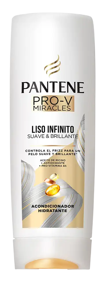 Botella de Acondicionador Liso infinito PANTENE – Suaviza y da brillo a tu cabello