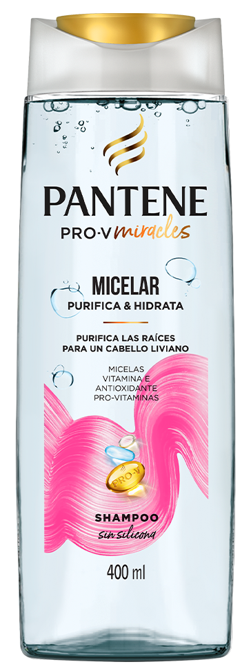 Botella del Shampoo Micelar Purifica & Hidrata de Pantene