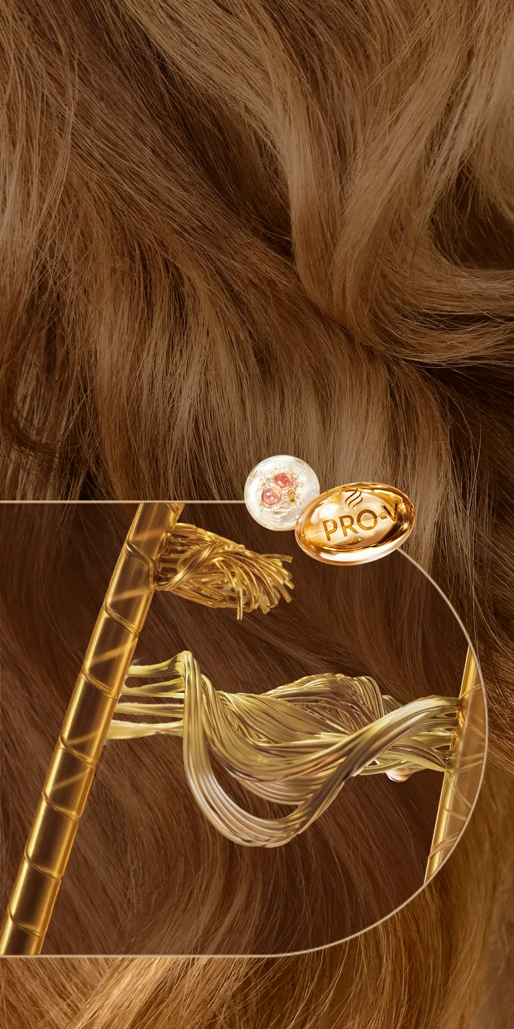 El cabello a nivel molecular visto después de aplicar los productos Molecular Bond Repair con una fibra separada