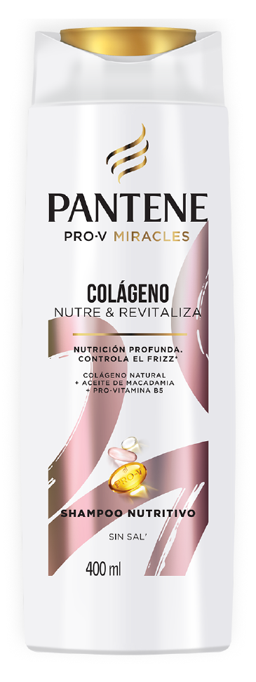 Shampoo Colágeno Nutre y Revitaliza para controlar el frizz y las puntas abiertas de Pantene