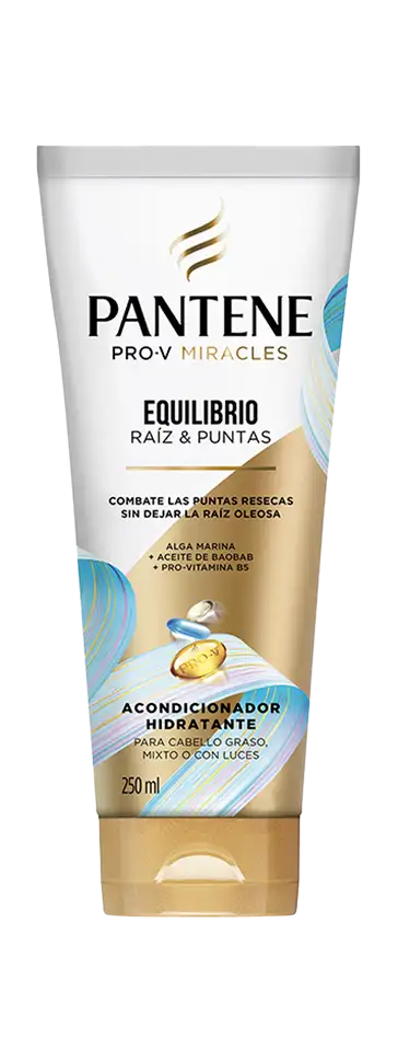  Acondicionador Equilibrio Raíz y Puntas de Pantene hidrata el cabello sin engrasar la raíz