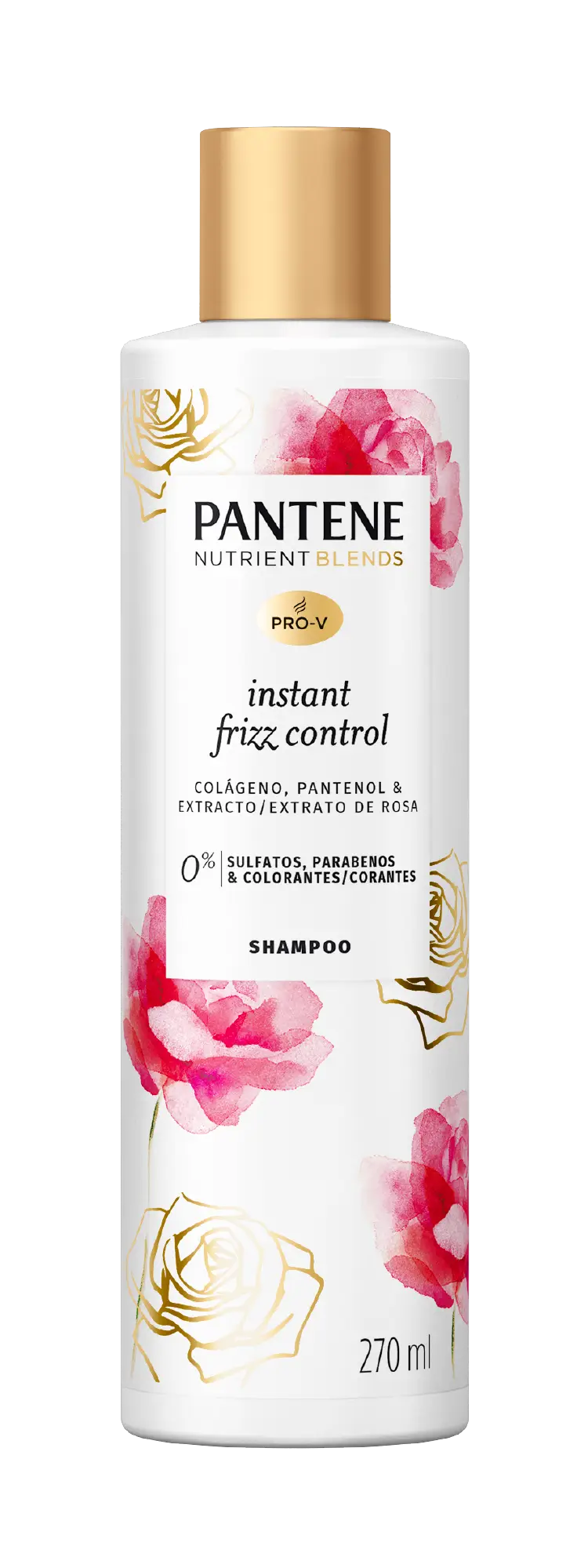 Botella de Shampoo Instant Frizz Control de Pantene