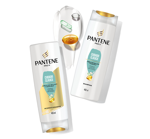 Botellas de la Línea Cuidado Clásico para el cabello de Pantene