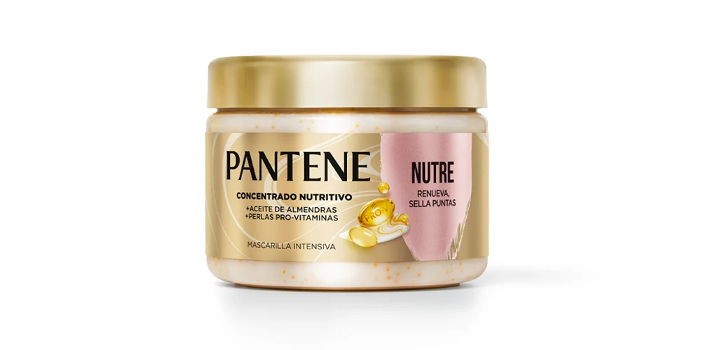 Mascarilla nutritiva para el cabello con aceite de almendras Pantene Pro-V Miracles.