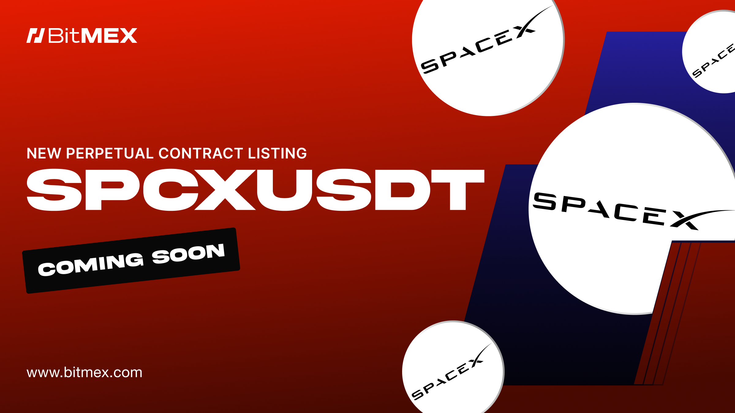 Coming Soon: Pre-IPO Perpetual Contract for SPCX with 5x Leverage