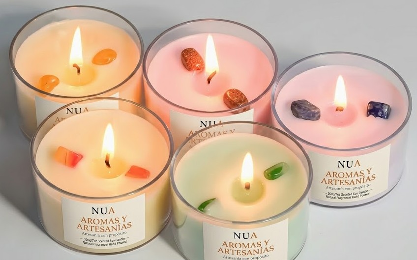 Vela decorativa multicolor