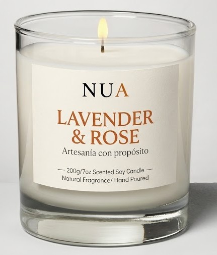 Vela con aroma a vainilla