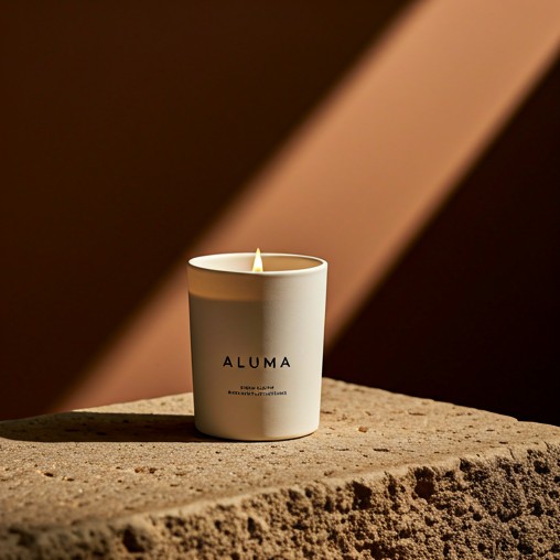 Vela con aroma a vainilla