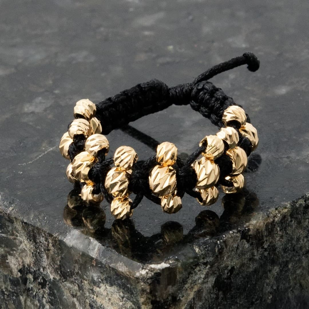 Anillo tejido balin italy 3 y 4mm