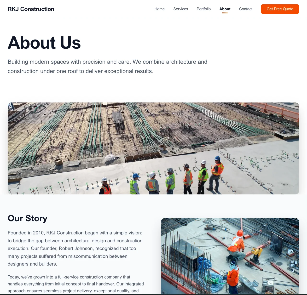 Construction Website — screenshot 5