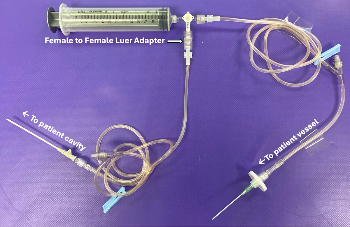 Equipment needed for a transfusion circuit.