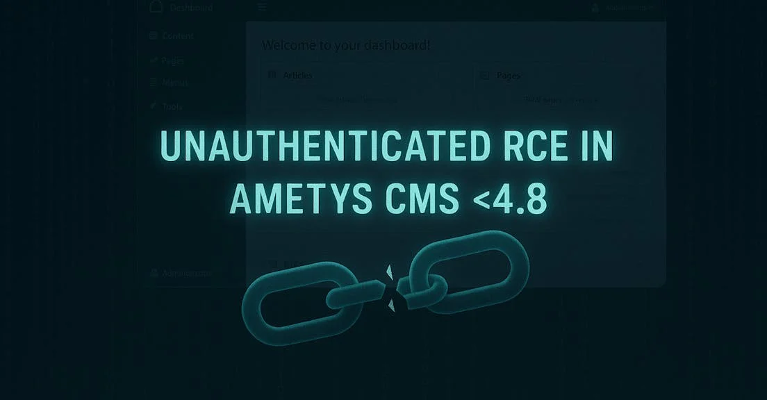 Our Research Story: Unauthenticated RCE in Ametys CMS 4.7.x