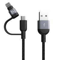 ADAM elements | Lightning/Micro USB 2 in 1 ケーブル 耐久モデル PeAk II Duo