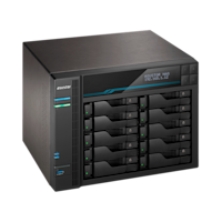 ASUSTOR | NAS 10ベイ Intel ATOM C3538 2.1GHz Quad-Core 8GB RAM 10GBASE-T x2 2.5GBASE-T x2USB 3.2 Gen-1 x2 M.2 NVMe/SATA slot x2 3年保証 AS6510T