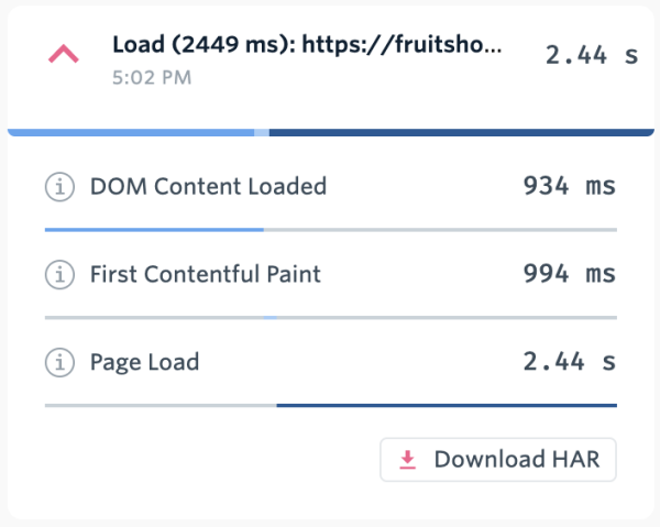 page speed metrics