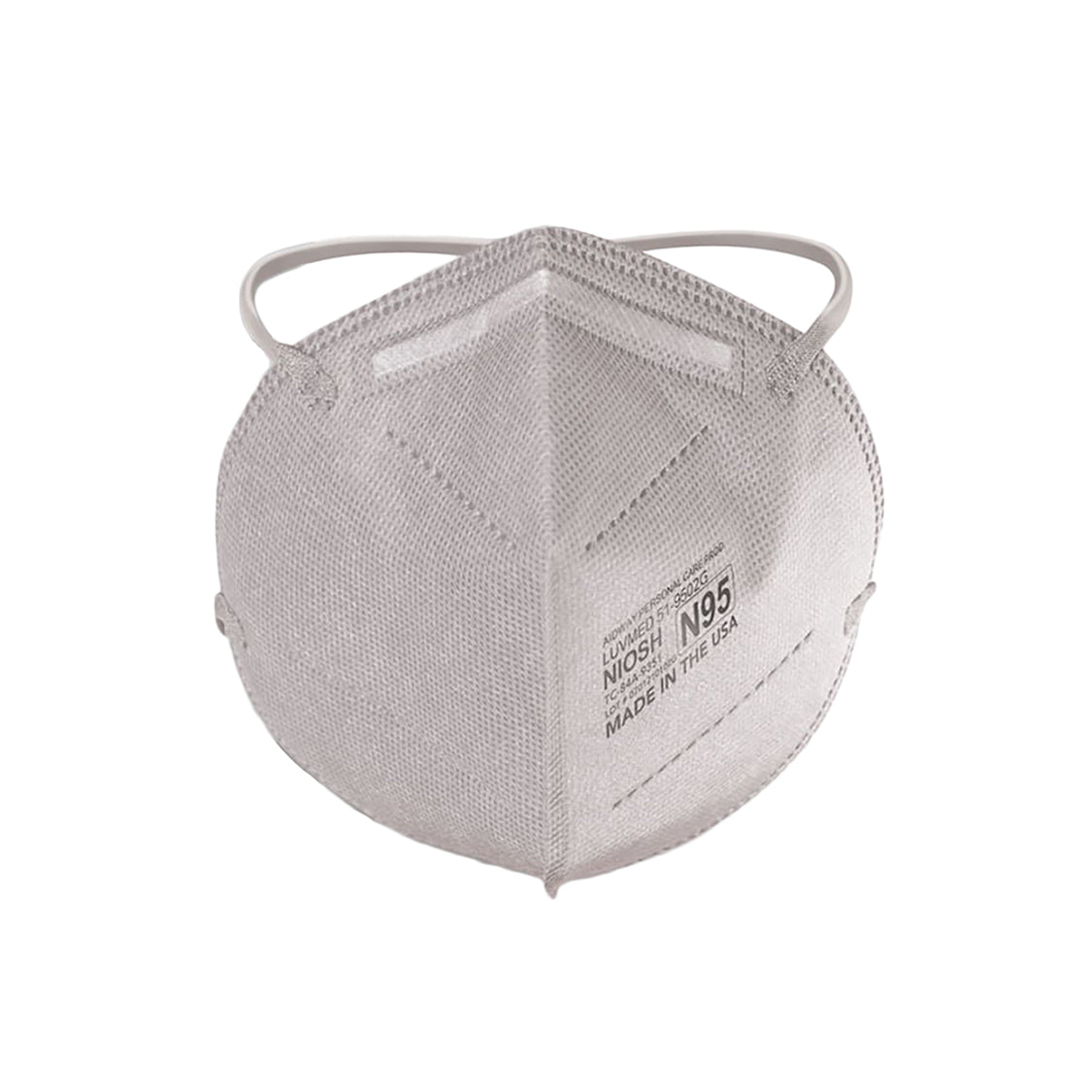 1096383 - Aidway - Flat Fold 51-9502G N95 Masks L XL, Grey