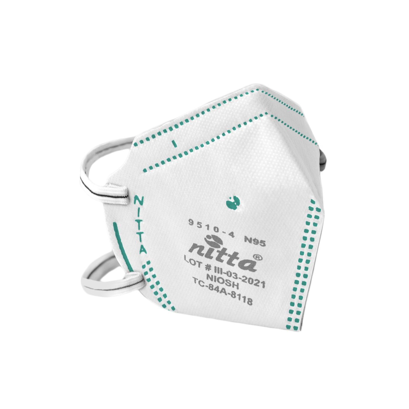 1096703 - Nitta - Flat Fold 9510-1 N95 Mask White M L