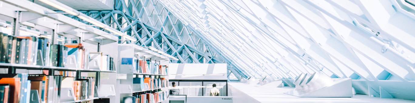 Indoor View of the Seattle Public Library by Sylvia Yang - Full Landscape