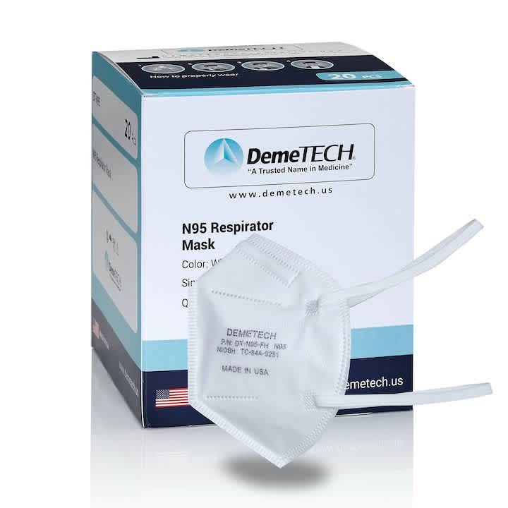 DemeTECH DT-N95-FH NIOSH Respirator & Box