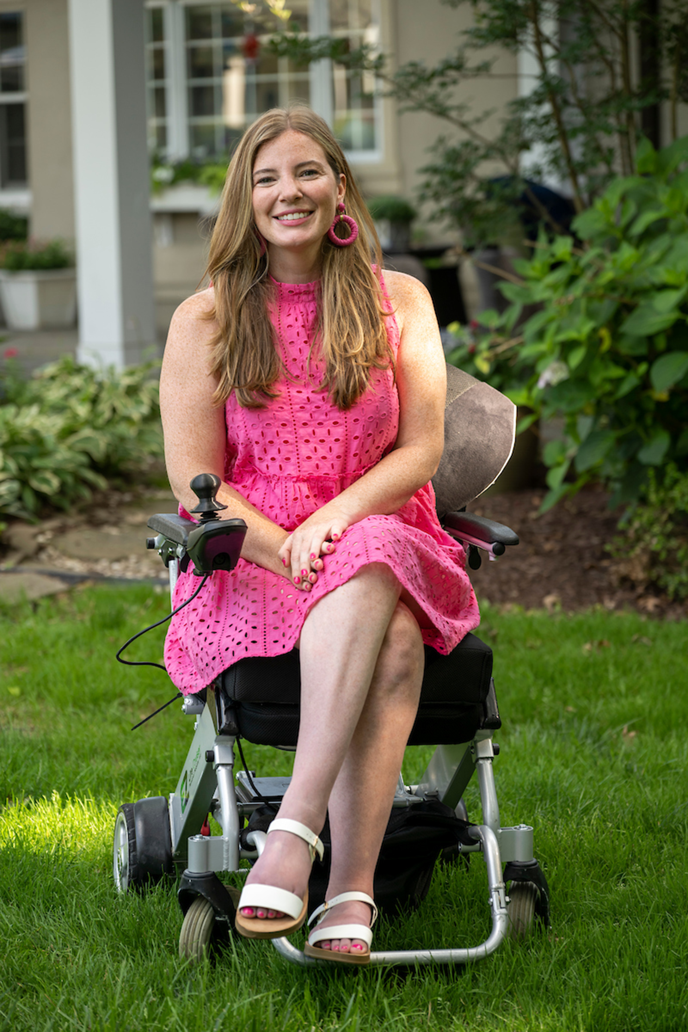 Brooke Eby is pictured in her wheelchair.