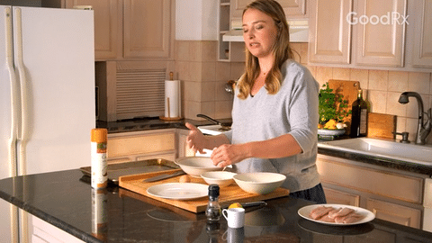 Place the beaten eggs, Panko breadcrumbs, and flour into 3 separate shallow bowls.