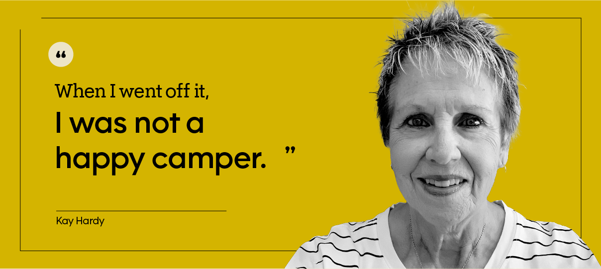 Headshot of Kay Hardy, indoors.