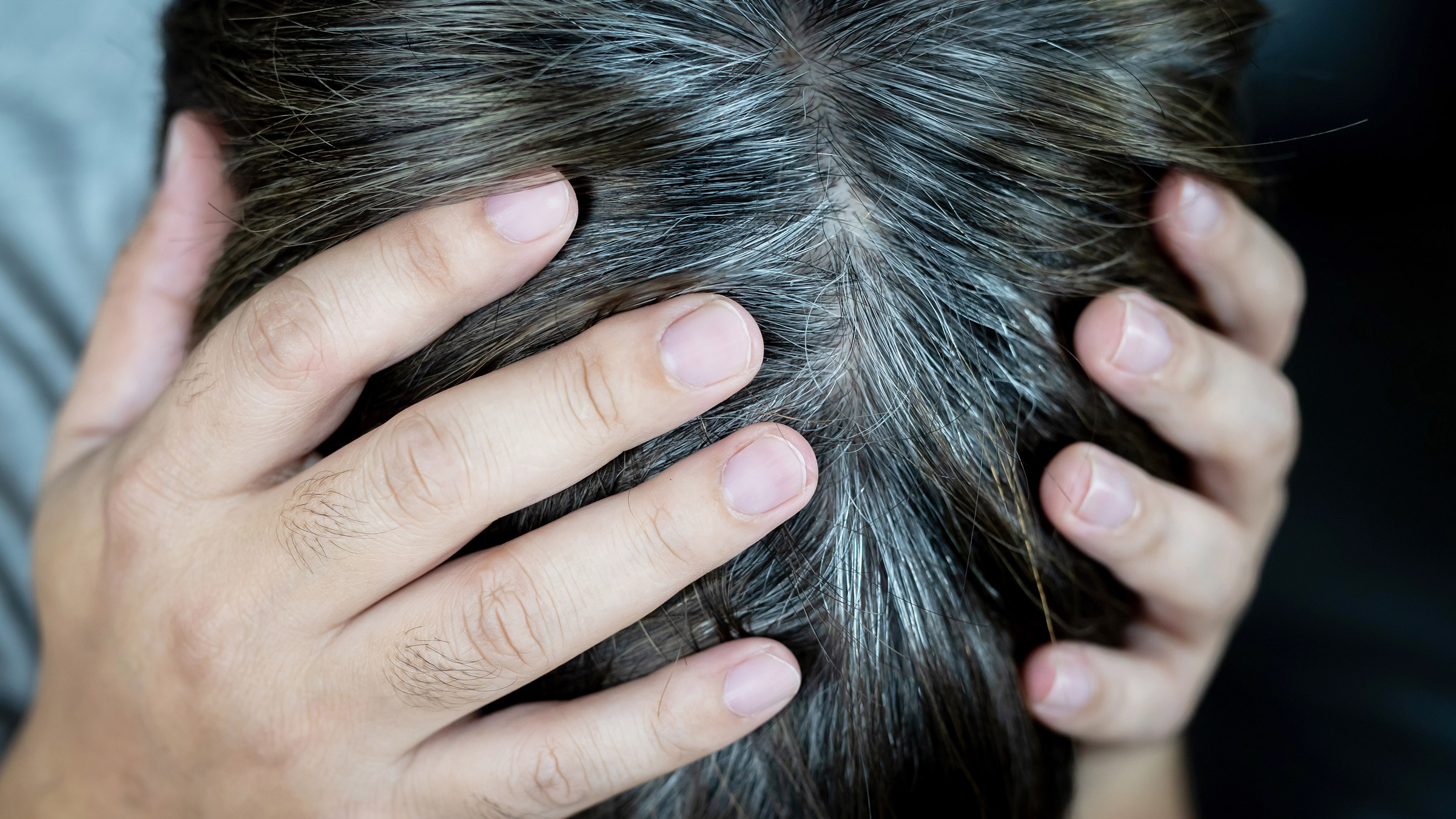 Natural Gray Hair Young People