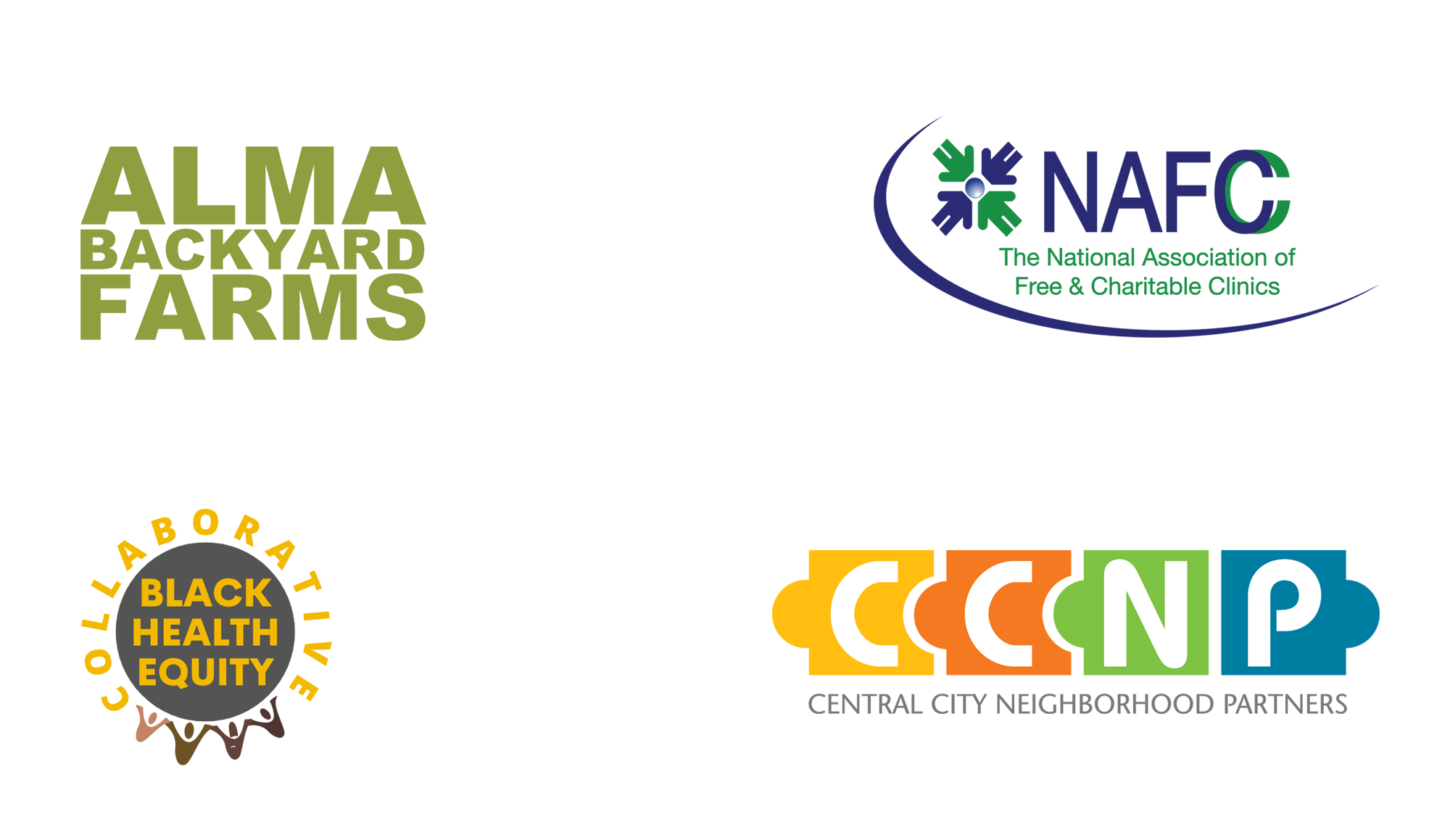 Community Partners: Alma Backyard Farms / NAFC / Black Helath Equity / CCNP 
pharmacy-logos-mobile-png
1971 px / 1159 px
56.40 kB