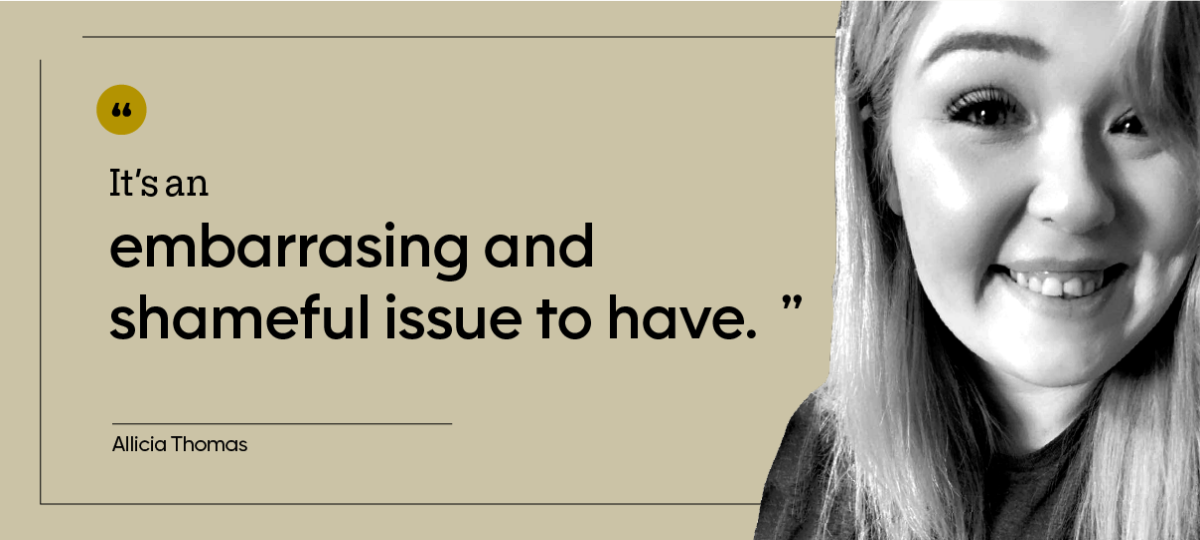 Allicia Thomas is pictured in a selfie.