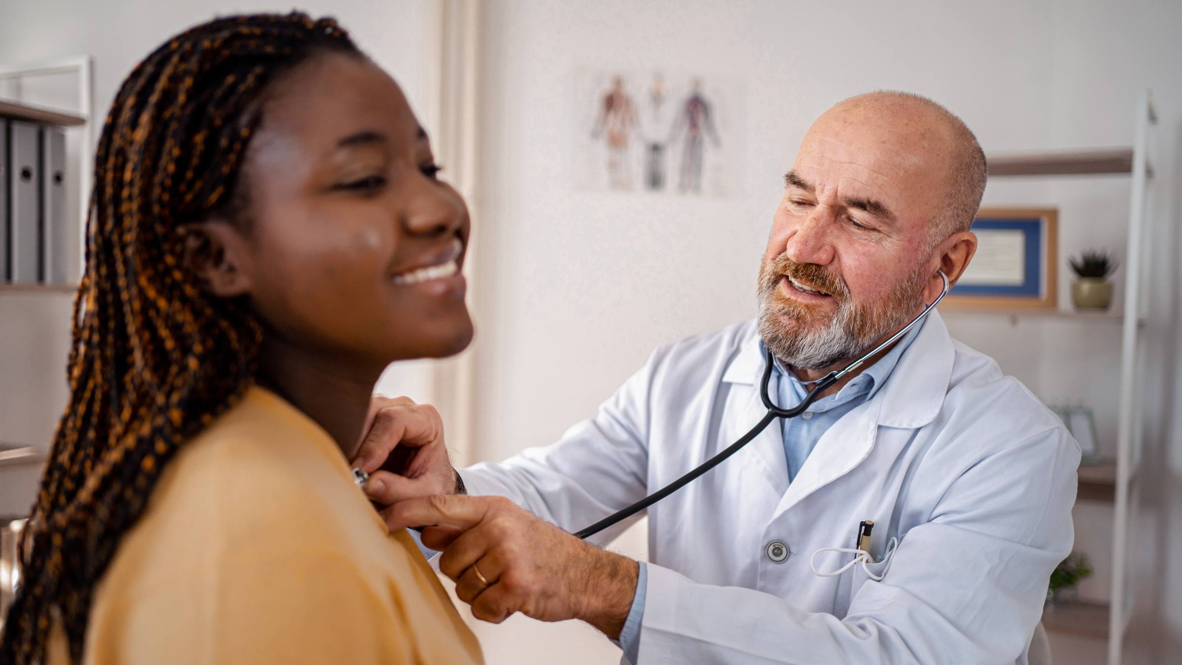 A doctor listening to a patient's heartbeat.
Viktorcvetkovic/E+ via Getty Images Plus