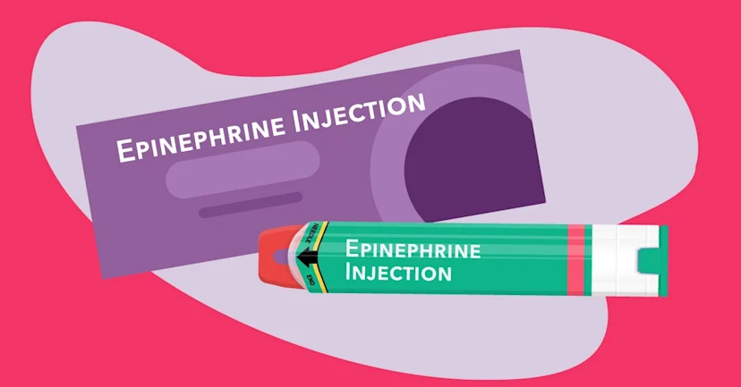 Illustration of an Epinephrine Injection