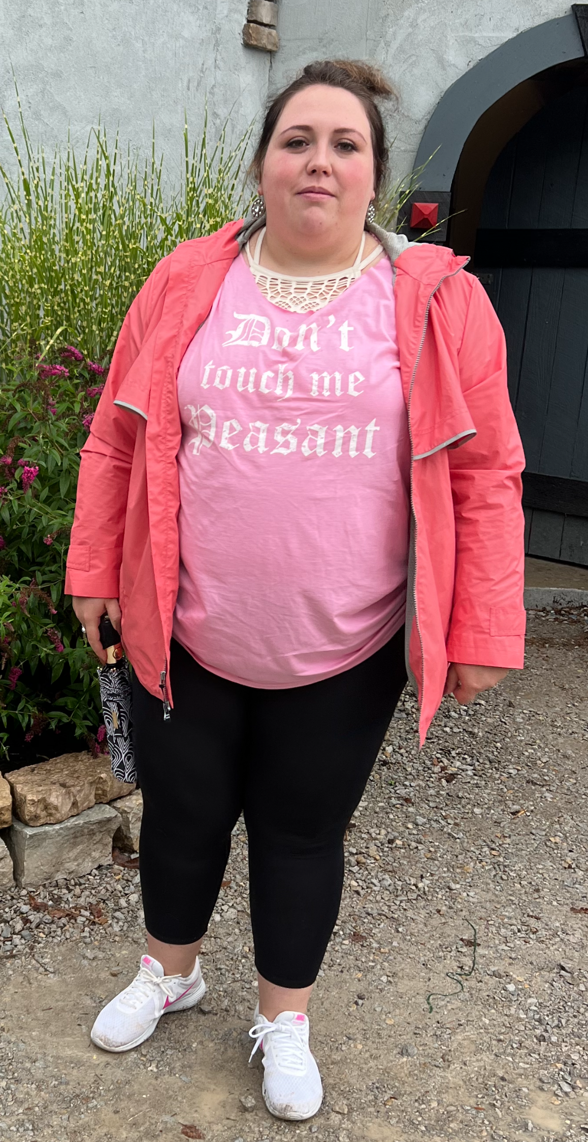 Michaela Pearson is pictured in a snapshot before her surgery, when she weighed 345 lbs.