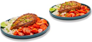A delicious dinner for two