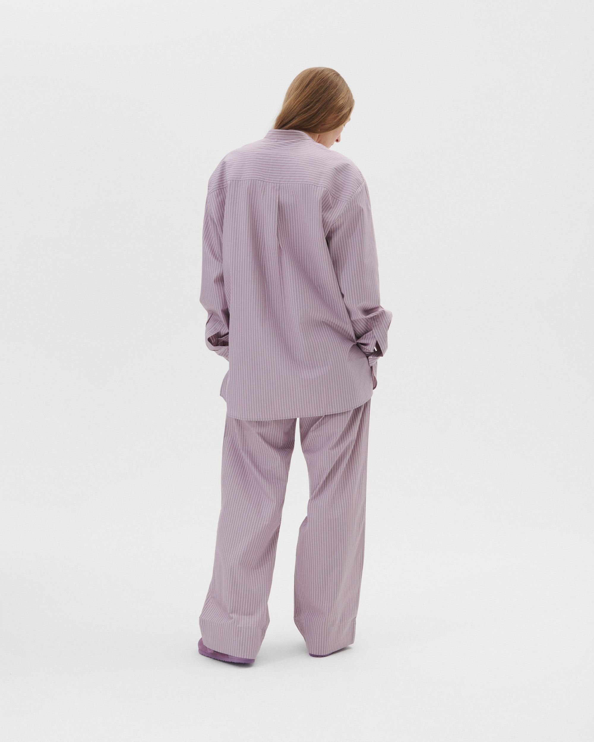 Birkenstock / Tekla Pants – Mauve Stripes | Tekla Fabrics