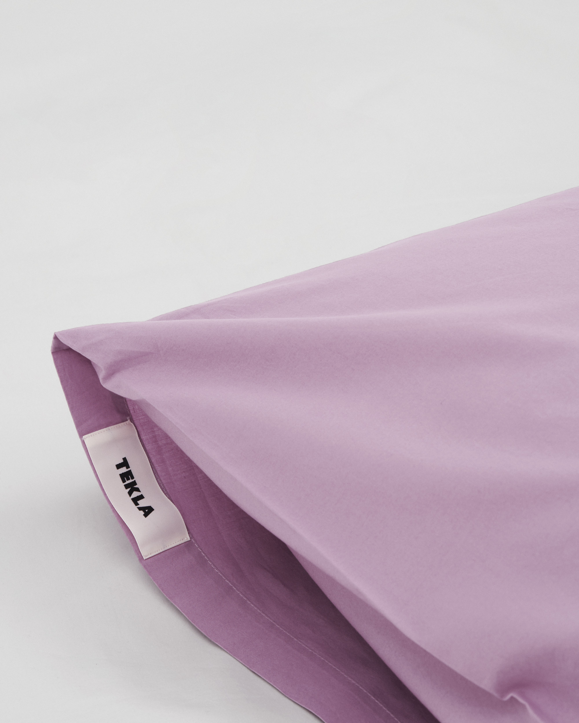 Tekla Cotton Percale Bedding 2024 Fitted Queen Sheet in Lavender