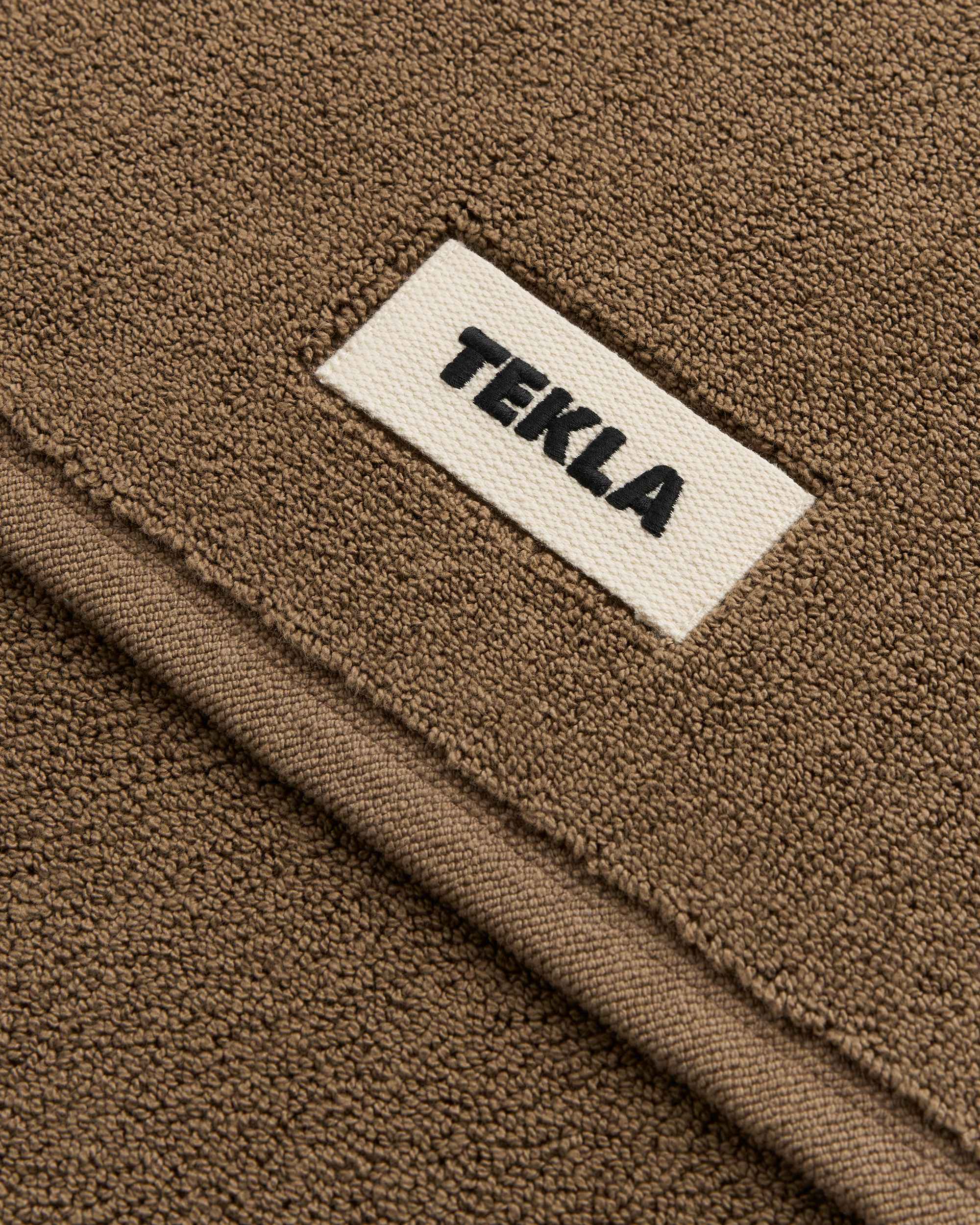 Bath mat – striped – Clear Blue Stripes | Tekla Fabrics