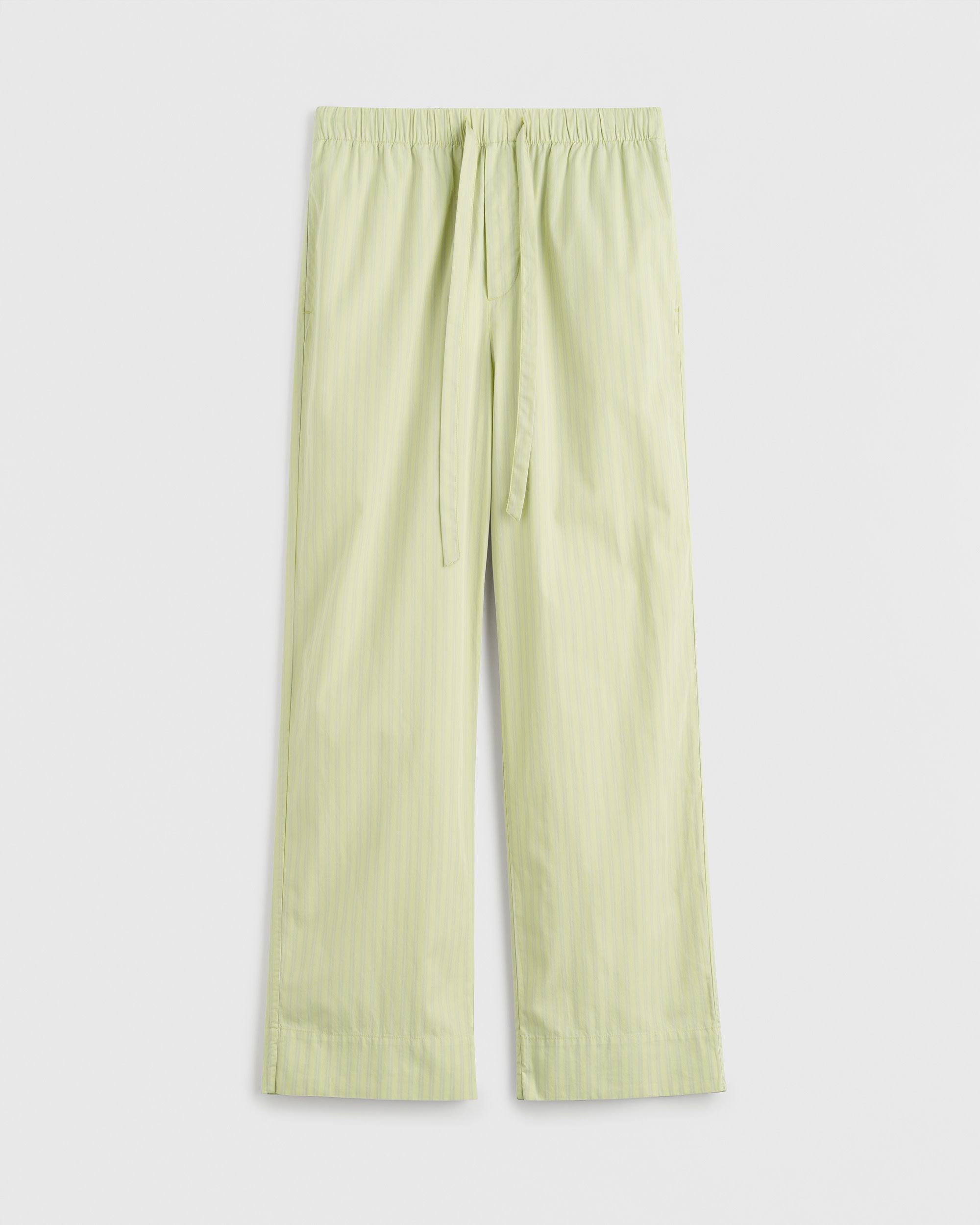 tekla-auralee poplin pants lightmossstripes flat 1