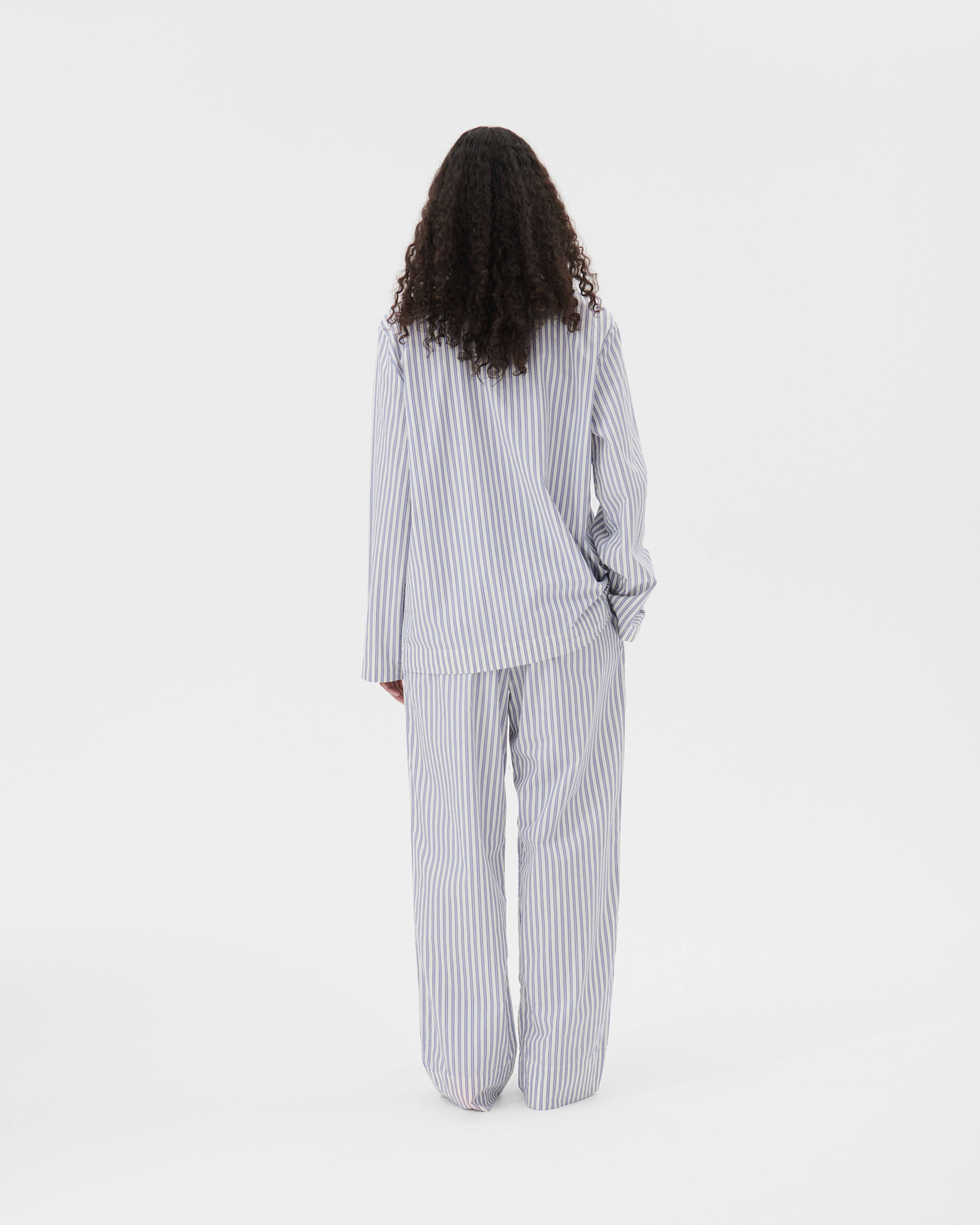 Poplin pyjamas – pants – Skagen Stripes | Tekla Fabrics