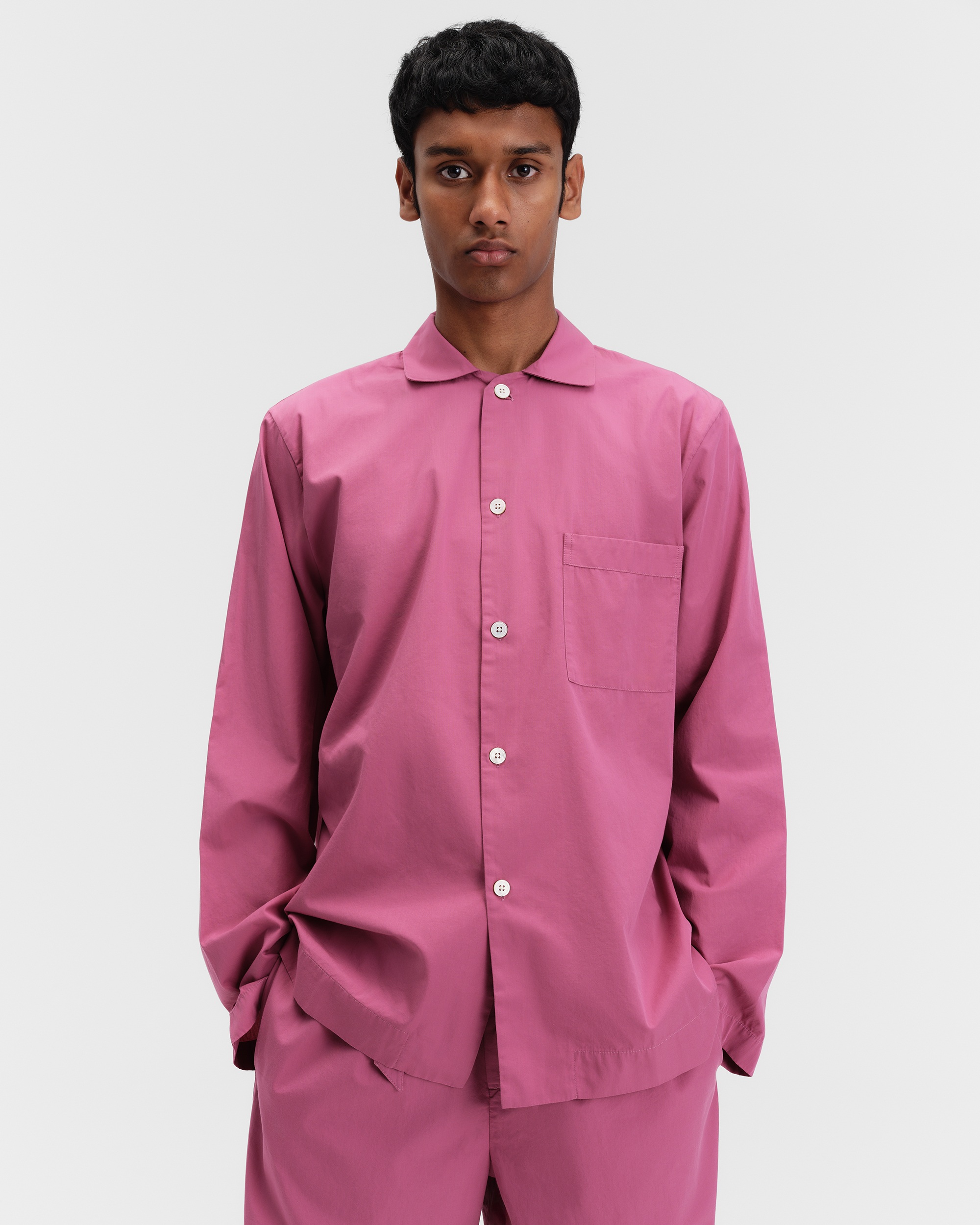 インナー・ルームウェアその他 TEKLA UNDERWEAR (POPLINPYJAMASSHIRT PURPIN) NEW_Tekla_Poplin_Sleepwear_Sho