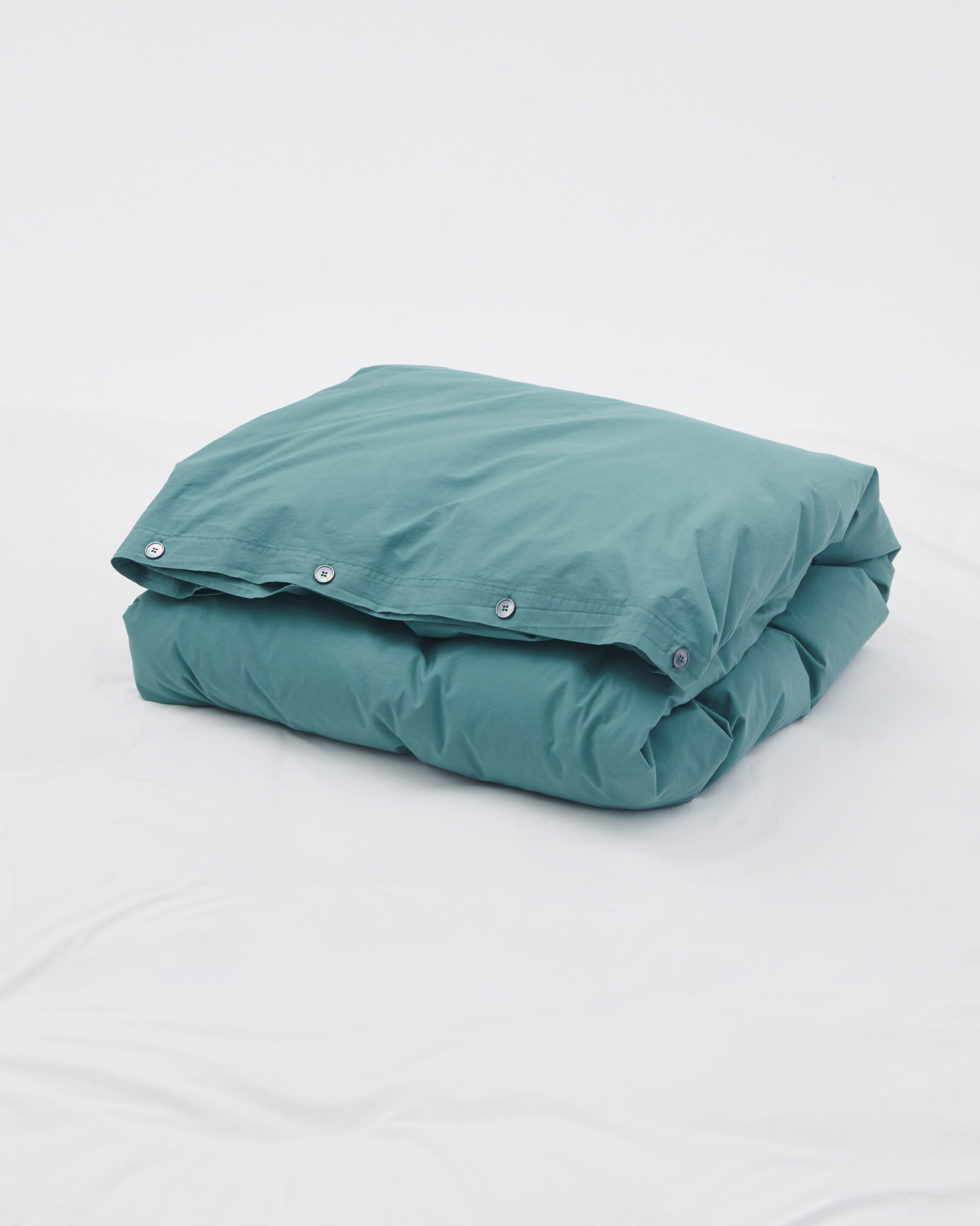 Percale duvet cover – Vintage Green