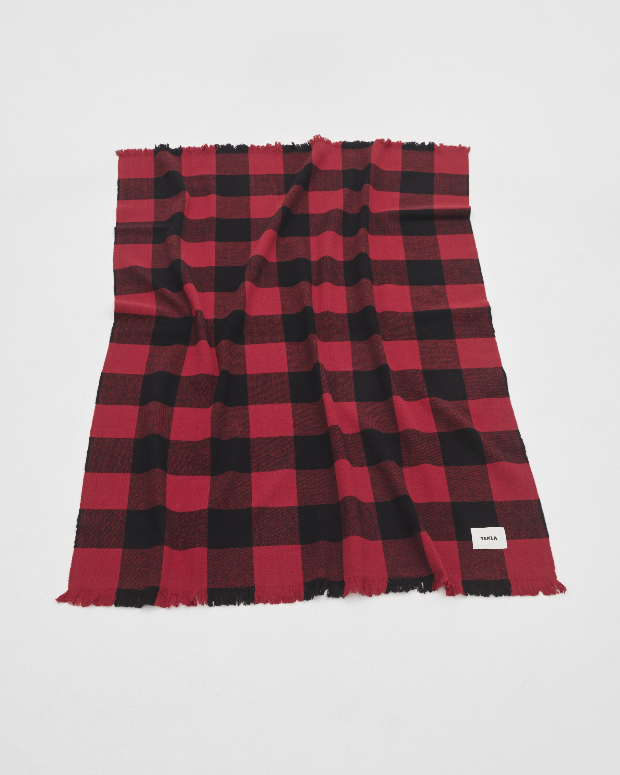 Pure wool blanket – Red Gingham | Tekla Fabrics