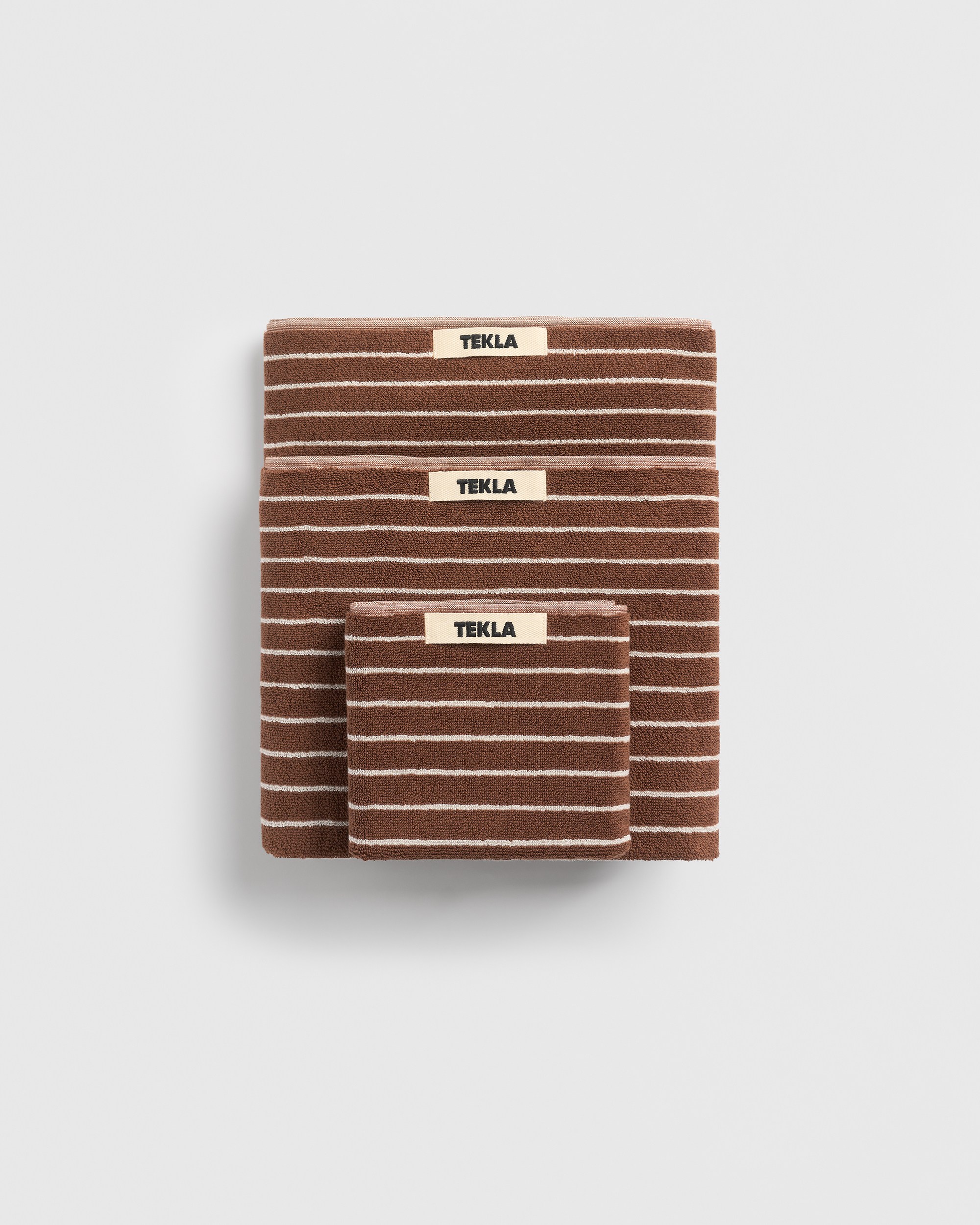 Tekla Fabrics Terry towel - Rust Stripes