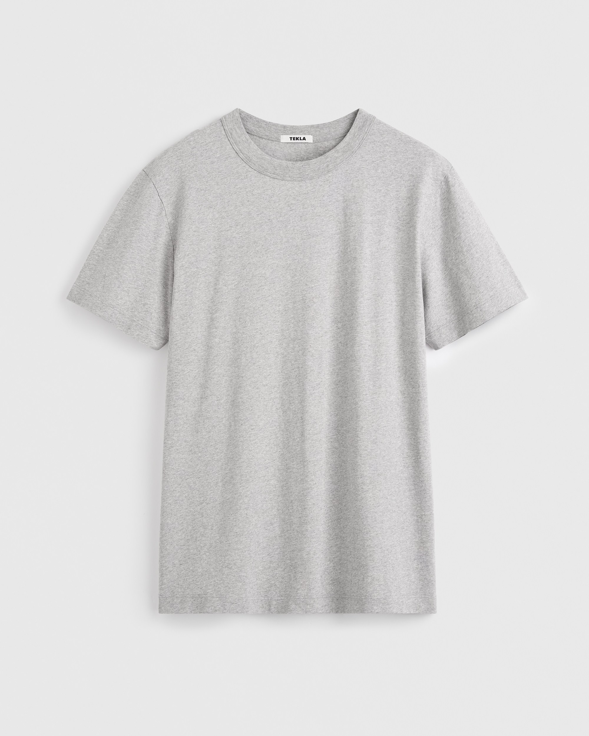 【関税込み】Tekla グレー Sleeping Tシャツ Sleeping T-Shirt - Long Sleeved - Grey Melange | Tekla Fabrics