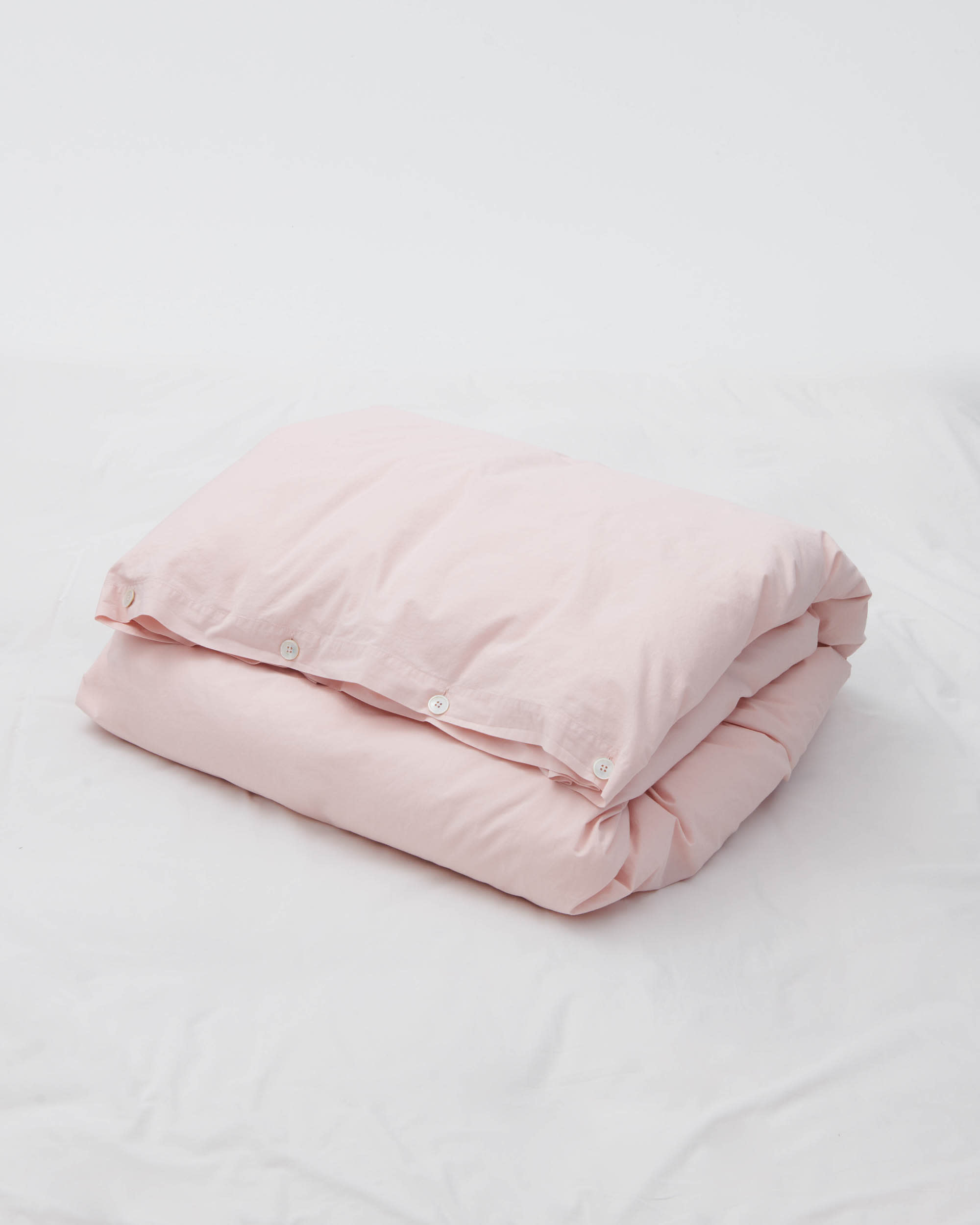 Percale duvet cover – Petal Pink