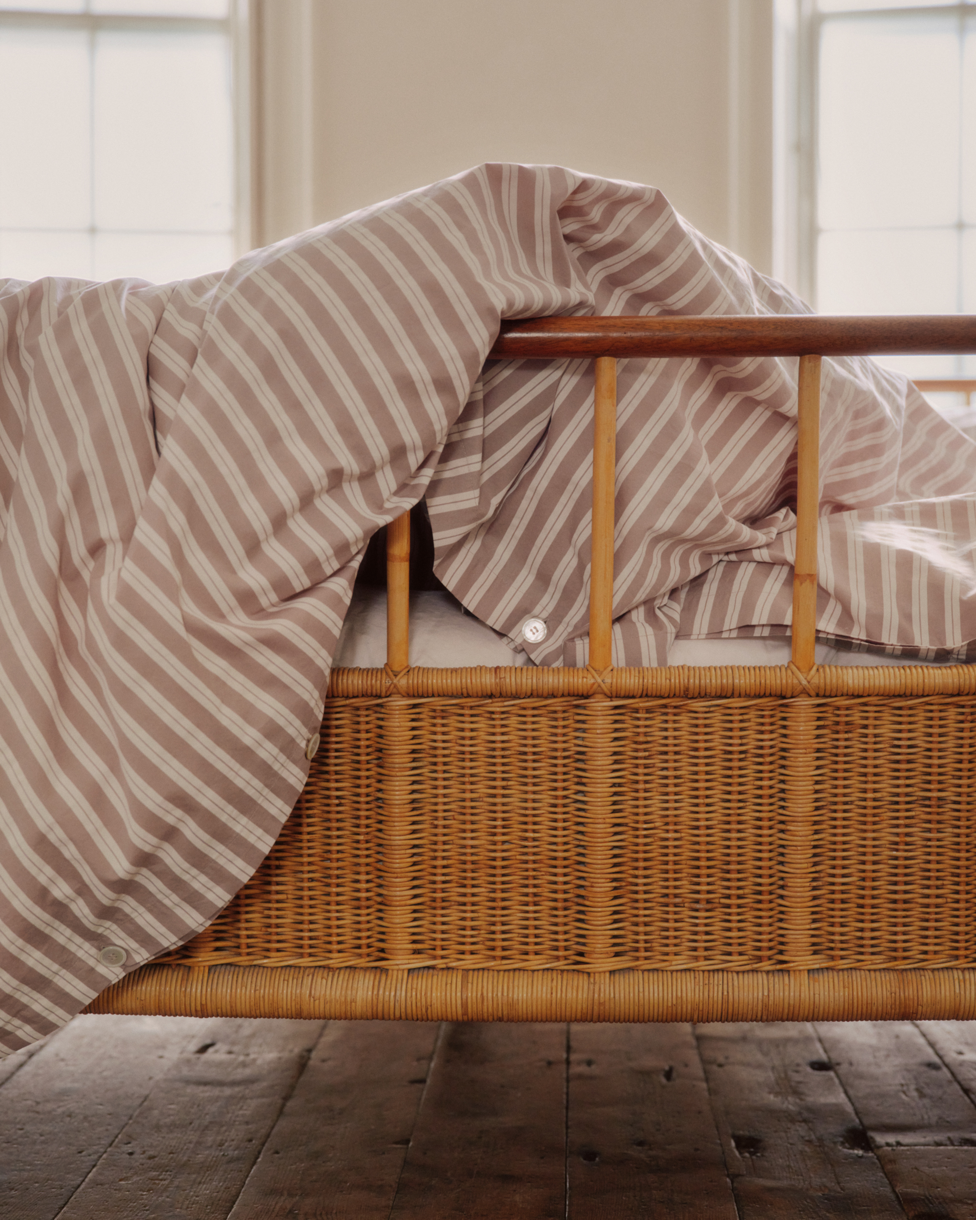 Kids' bedding set – Mallow Pink Stripes | Tekla Fabrics