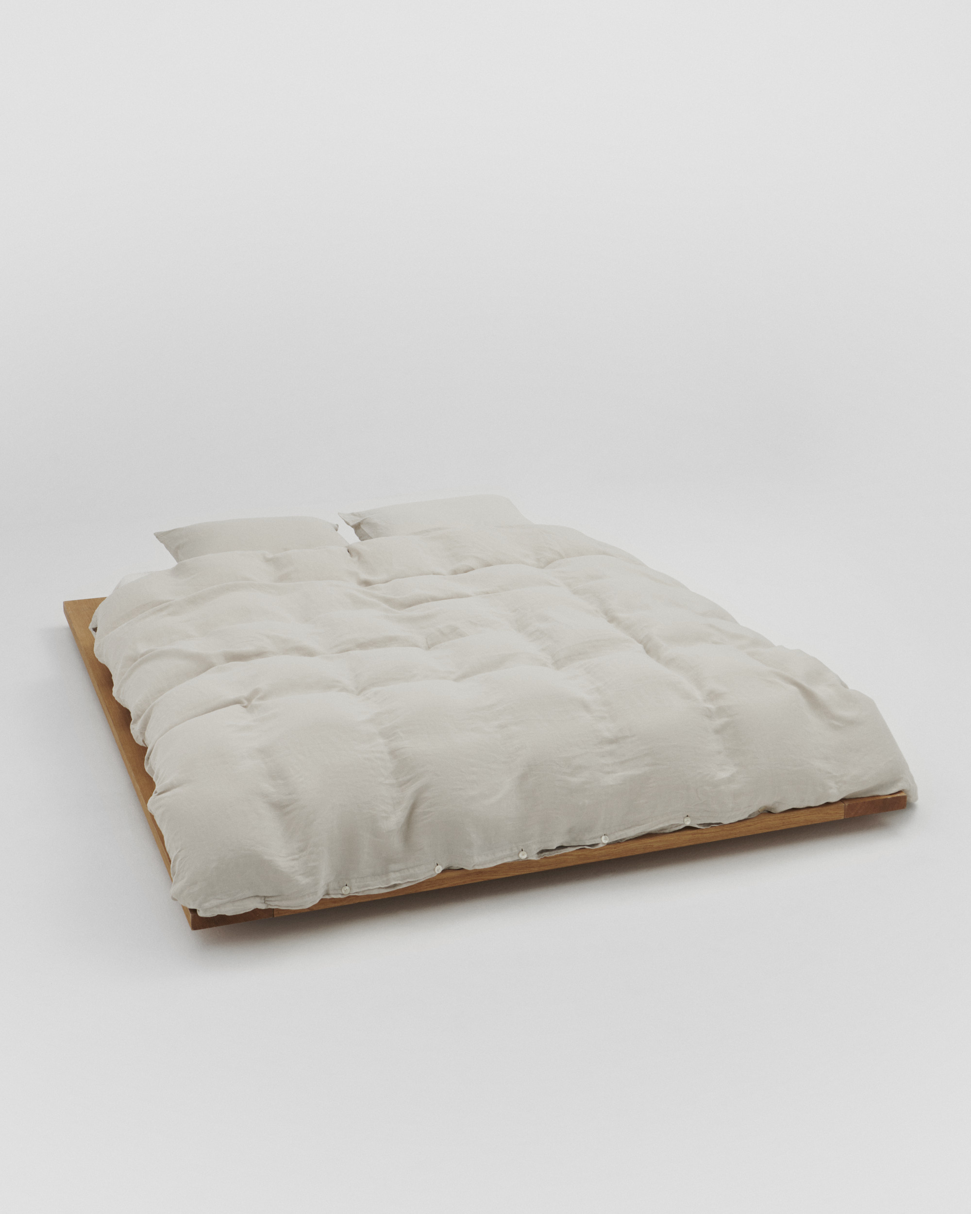 【2set】TEKLA Soft Grey pillow sham