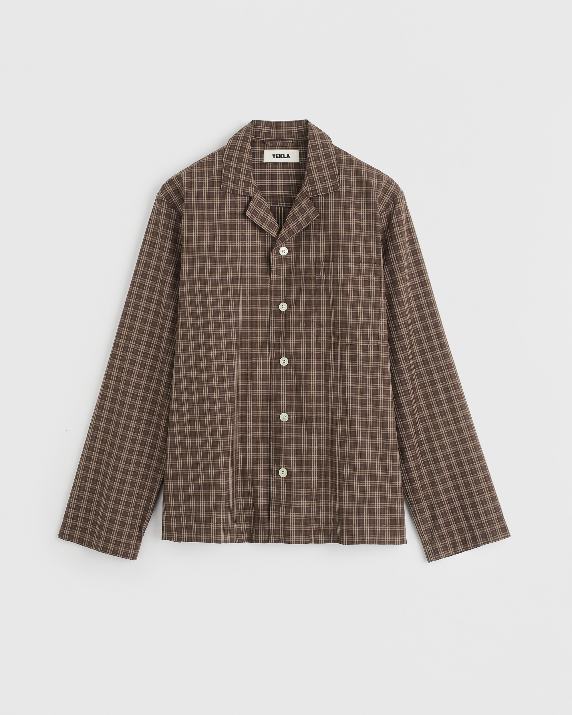 ラムレーズンGraphpaper TENCEL CHECK REGULAR Men's long-sleeved shirt - Lanegan Checks | Tekla Fabrics